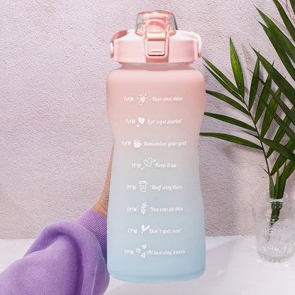 Large Capacity Water Bottle With Straw