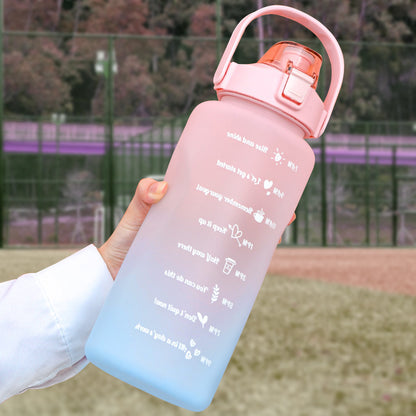 Large Capacity Water Bottle With Straw