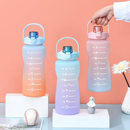 Large Capacity Water Bottle With Straw