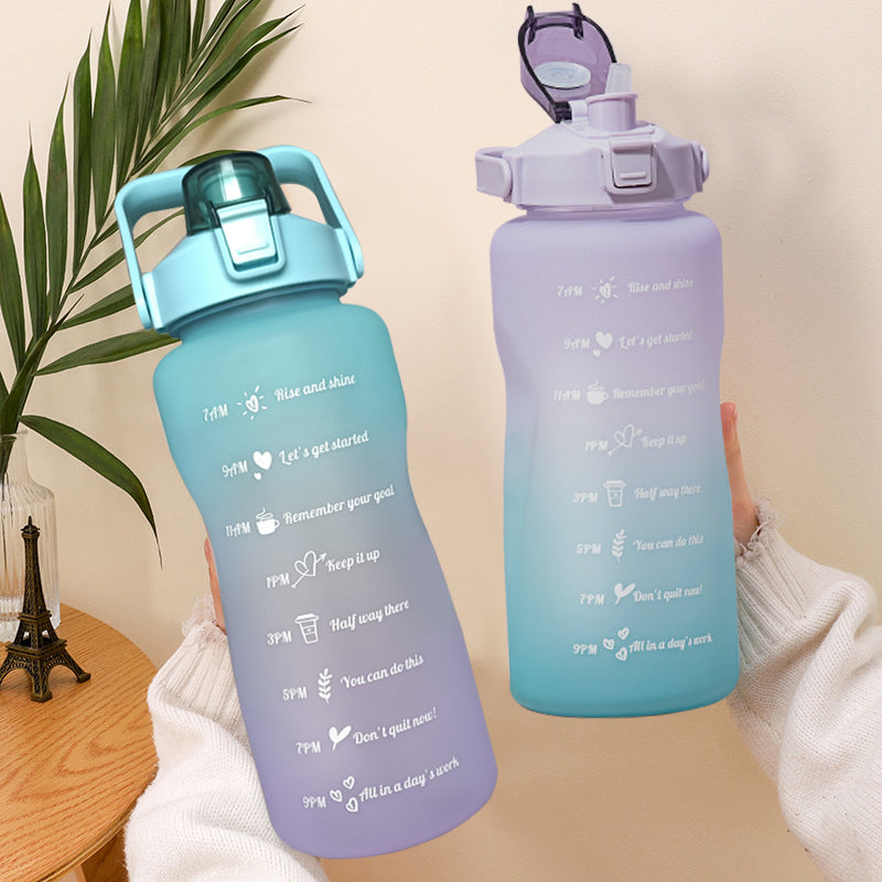 Large Capacity Water Bottle With Straw